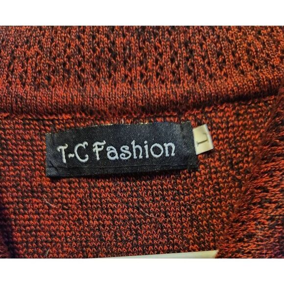 C53 TC Fashion red sweater cardigan floral ribbon & sequin design flower buttons - Picture 9 of 10